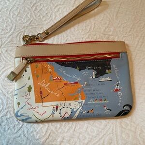 Spartina Bay Dreams Scout zip wristlet with strap